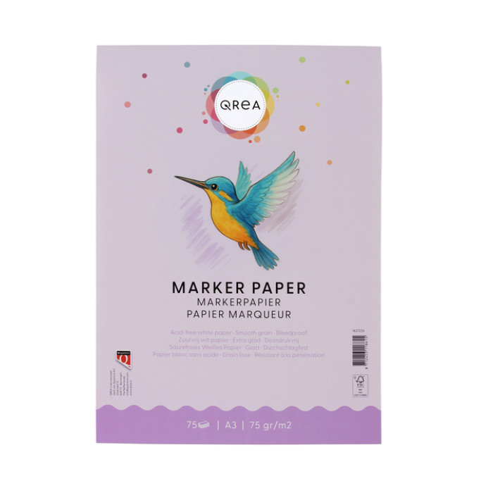 Markerblok Qrea A3 75gram 75vel