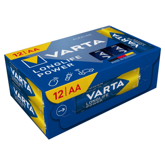 Batterij VARTA Longlife Power 12x AA