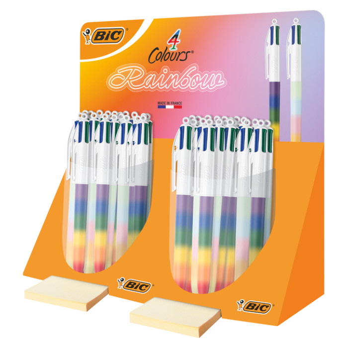 4-Kleuren balpen Bic regenboog medium assorti