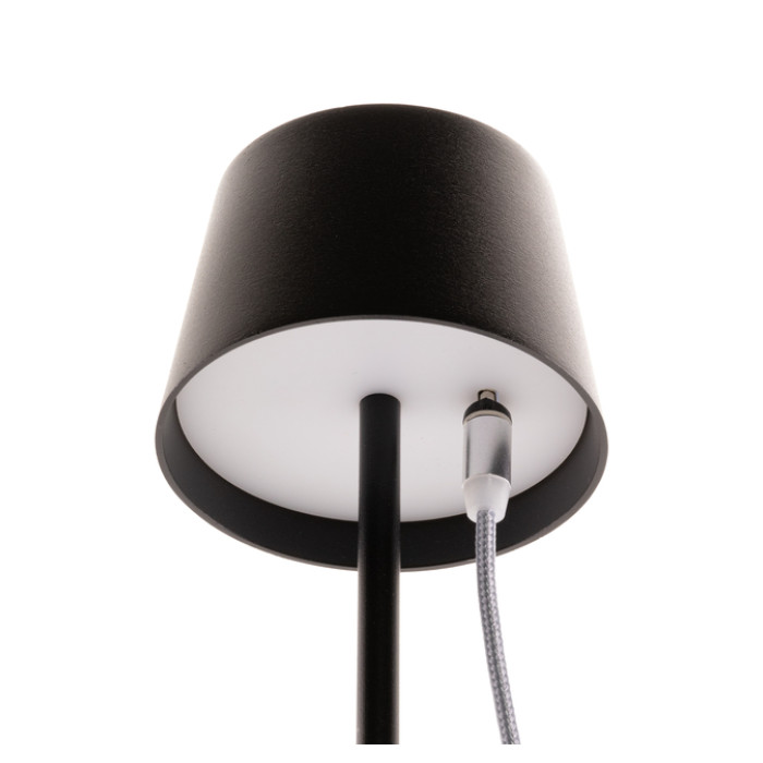Tafellamp Securit MonteCarlo LED oplaadbaar dimbaar zwart