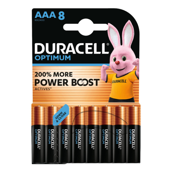 Batterij Duracell Optimum 8x AAA