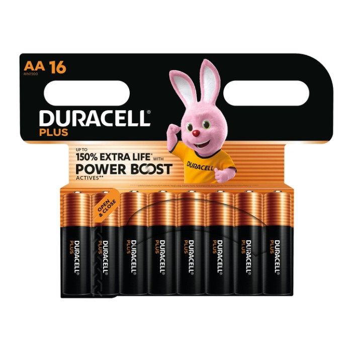 Batterij Duracell Plus Powerboost 16x AA