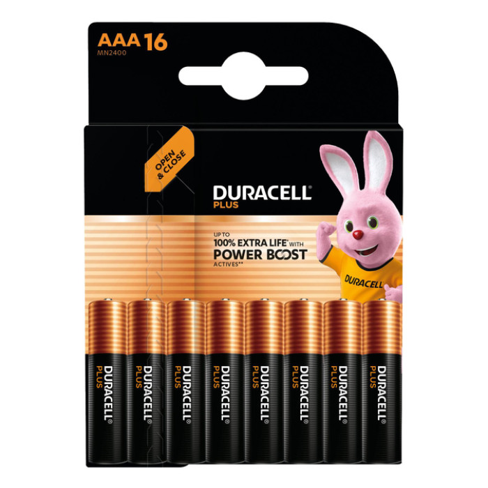 Batterij Duracell Plus Powerboost 16x AAA