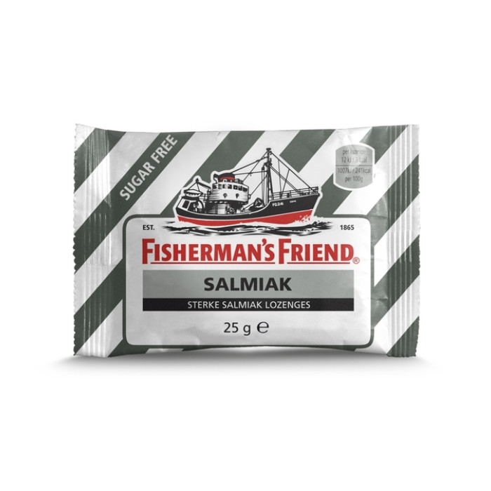Keelpastilles Fisherman's Friend salmiak suikervrij zak 25 gram