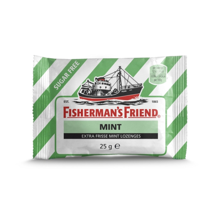 Keelpastilles Fisherman's Friend mint suikervrij zak 25 gram