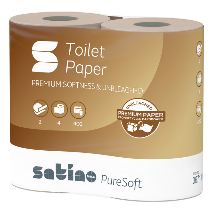 Toiletpapier Satino MT1 PureSoft 2-laags 400 vel naturel 067130