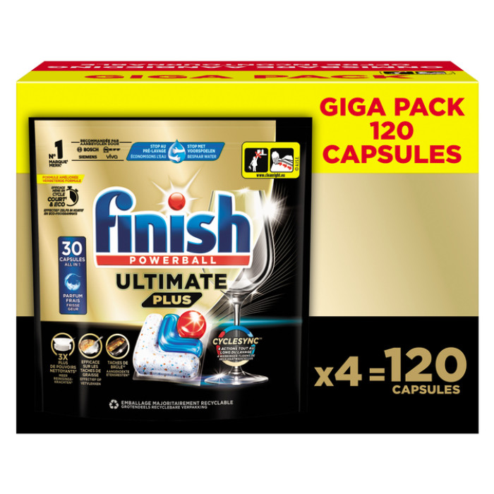 Vaatwastabletten Finish Ultimate plus 120 stuks gigapack