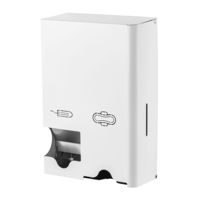 Dameshygiënedispenser MediQo-line klein RVS wit