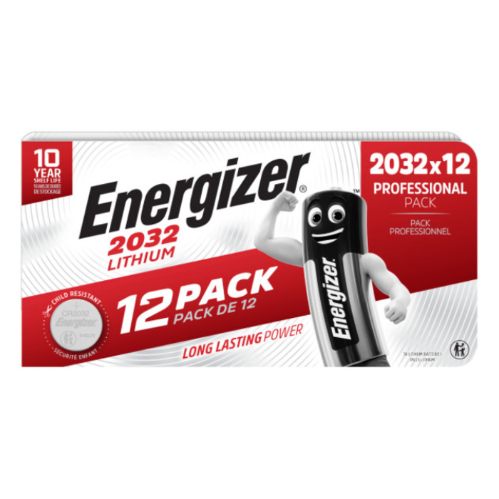 Batterij Energizer knoopcel 12x CR2032 lithium