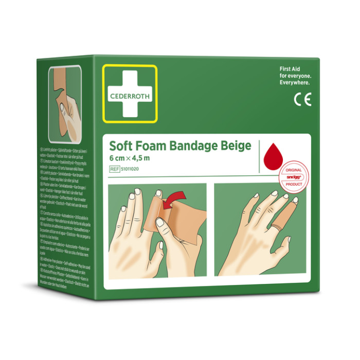 Bandage Cederroth Soft Foam 6cmx4,5m beige