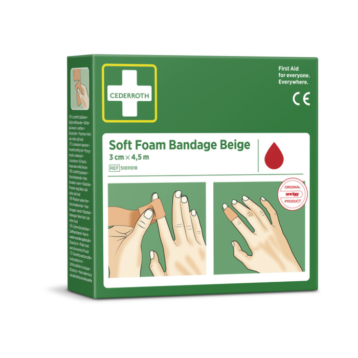 Bandage Cederroth Soft Foam 3cmx4,5m beige