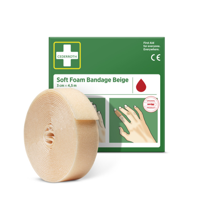 Bandage Cederroth Soft Foam 3cmx4,5m beige
