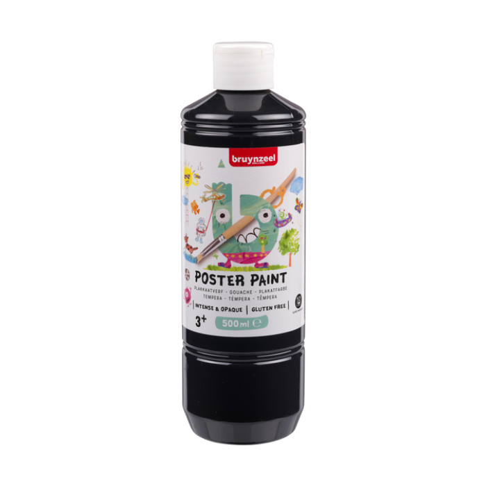 Plakkaatverf Bruynzeel zwart fles à 500ml