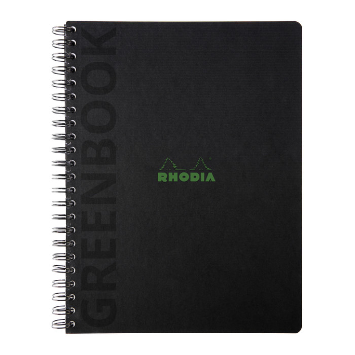 Notitieboek Rhodia Greenbook recycled A4+ lijn 160 pagina's 90gr hc