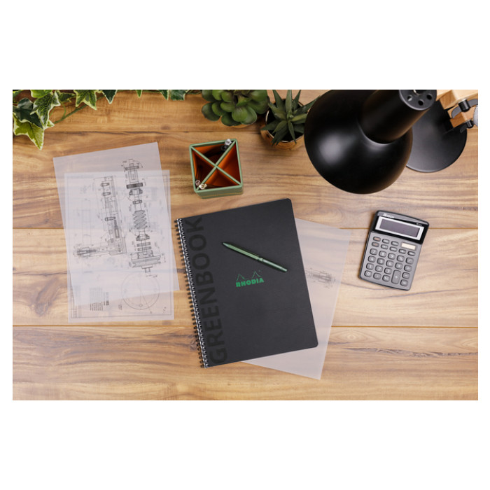 Notitieboek Rhodia Greenbook recycled A5+ lijn 160 pagina's 90gr sc