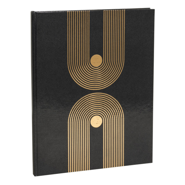 Gastenboek Exacompta Graphik 270x220mm blanco zwart