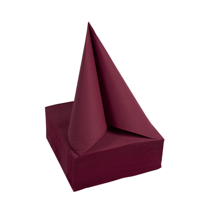 Servet Pronappe 1/4 vouw 2-laags 380x380mm 40 vel bordeauxrood