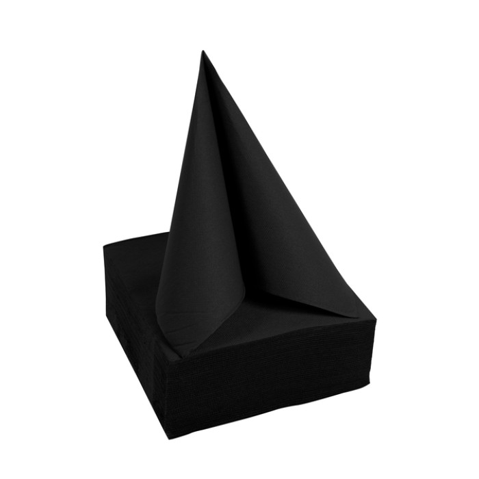 Servet Pronappe 1/4 vouw 2-laags 380x380mm 40 vel zwart
