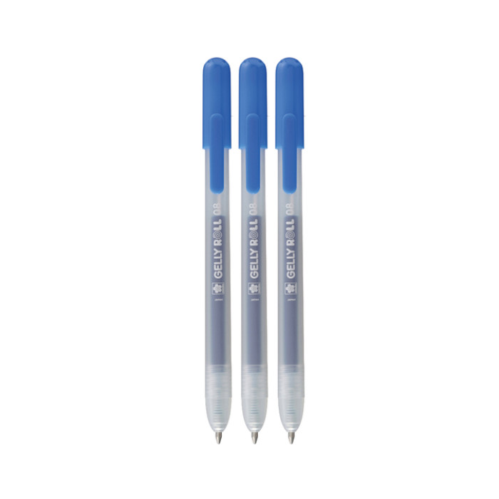 Gelschrijver Sakura Gelly Roll Classic 08 klikfunctie blauw 3 stuks