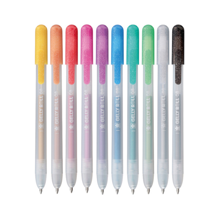 Gelschrijver Sakura Gelly Roll Metallic 08 klikfunctie assorti 10st