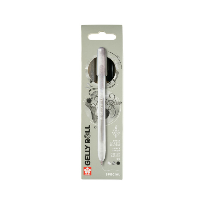 Gelschrijver Sakura Gelly Roll Special 08 klikfunctie set à 3 zilver