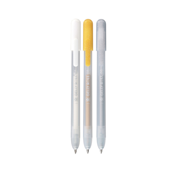 Gelschrijver Sakura Gelly Roll Special 08 klikfunctie set à 3 goud
