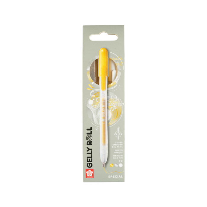 Gelschrijver Sakura Gelly Roll Special 08 klikfunctie set à 3 goud