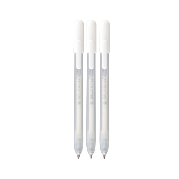 Gelschrijver Sakura Gelly Roll Classic 08 klikfunctie set à 3  wit