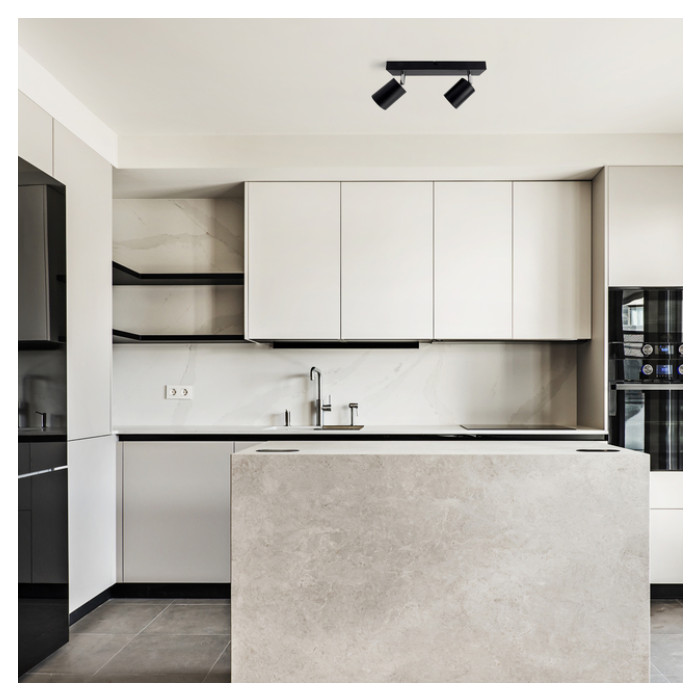 Plafondspot Integral Siena 2 spot IP20 GU10 zwart
