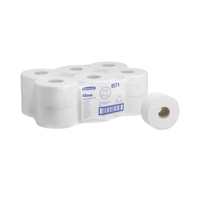 Toiletpapier Kleenex jumbo 2-laags 180m wit 8571