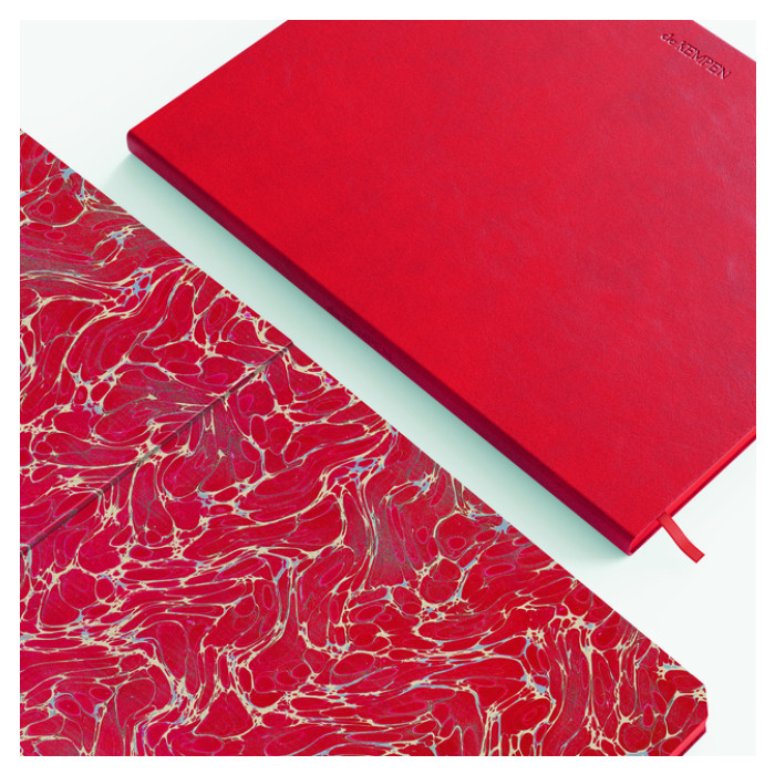 Notitieboek de KEMPEN Poppy 171x220mm blanco 192 pagina's  90gr rood