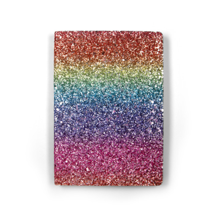 Notitieboek Paperclip Rainbow A5 lijn 96 vel 100gr glitter
