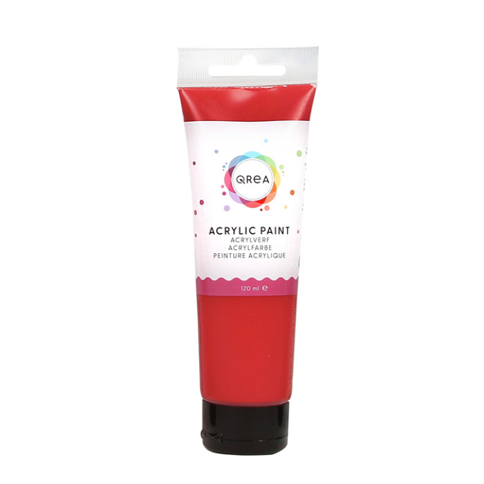 Acrylverf Qrea 120 ml vermiljoen