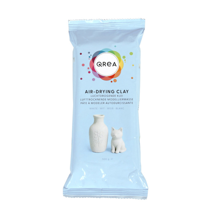 Klei Qrea luchtdrogend wit 500 gram