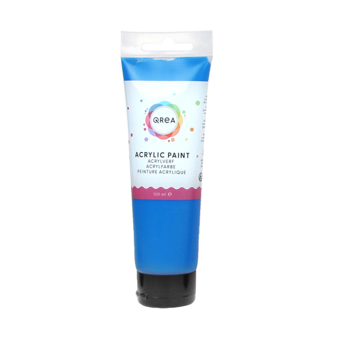 Acrylverf Qrea 120 ml primair blauw