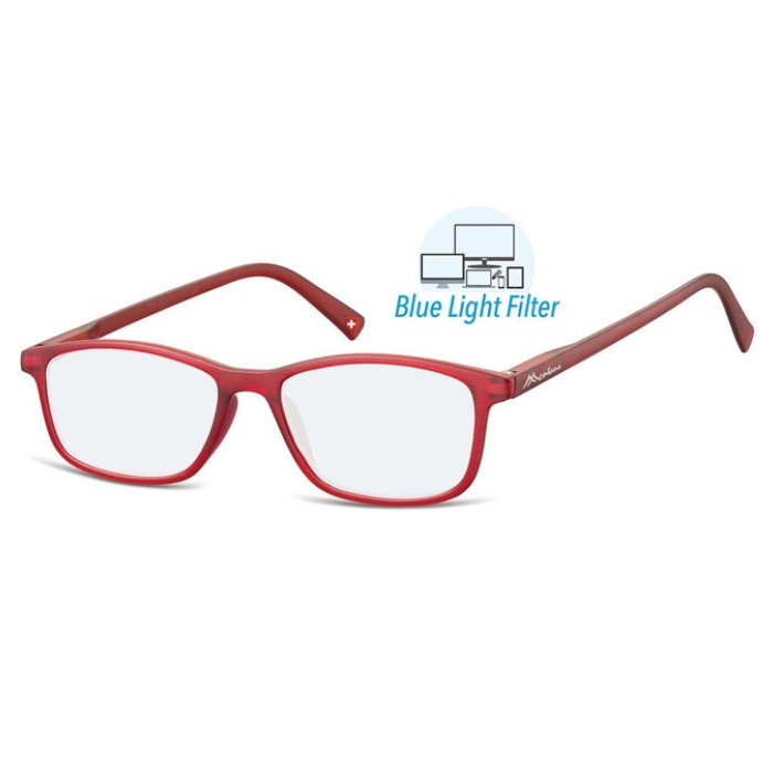 Leesbril  Montana +1.00 dpt blue light filter rood