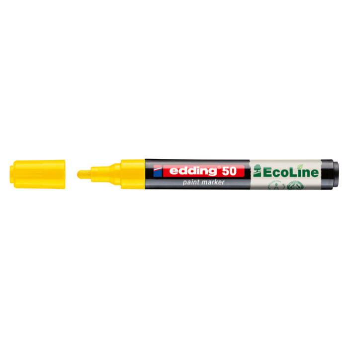 Paintmarker edding 50 EcoLine op waterbasis 2-3mm geel