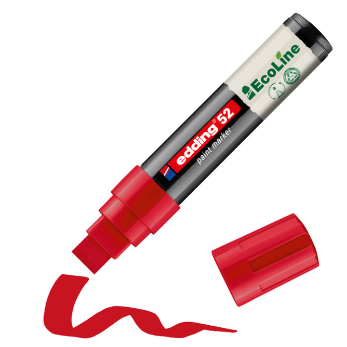 Paintmarker edding 52 EcoLine op waterbasis 4-15mm rood