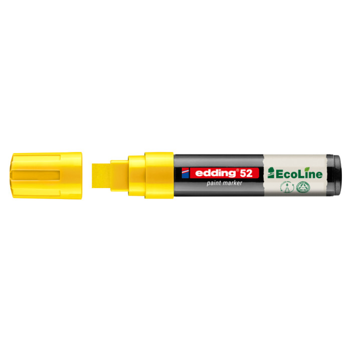 Paintmarker edding 52 EcoLine op waterbasis 4-15mm geel