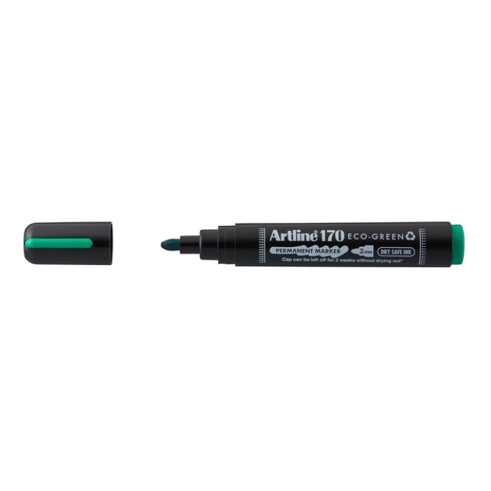 Permanent marker Artline 170 Dry Safe Eco rond medium groen