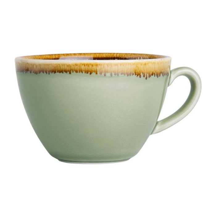 Cappuccinokopje Olympia Kiln 340ml 6 stuks mosgroen