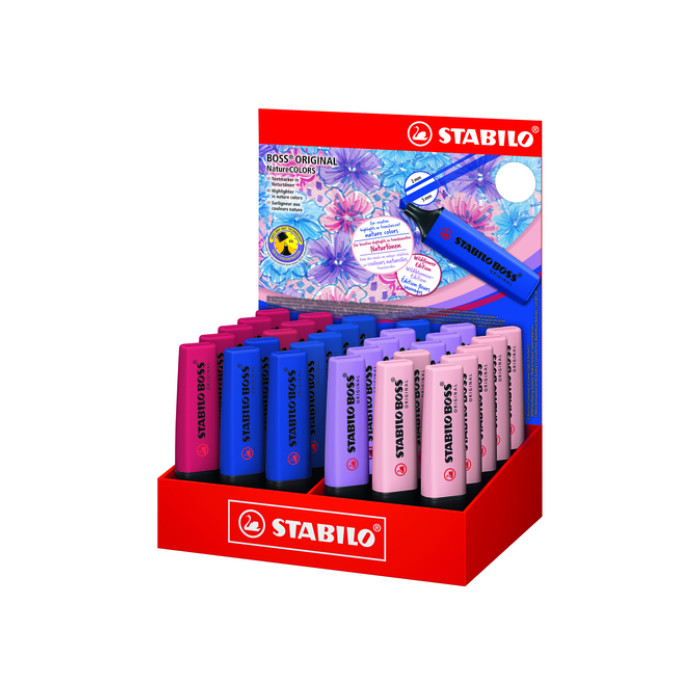 Markeerstift STABILO Boss Wildflower display groot assorti
