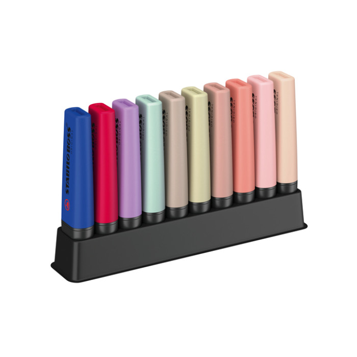 Markeerstift STABILO Boss Wildflower & Nature Colors ass deskset 10st
