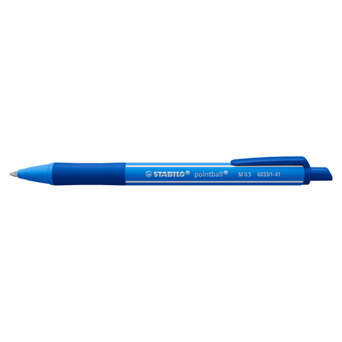 Balpen STABILO pointball colorful medium blauw