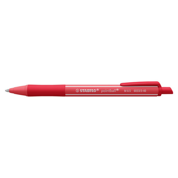 Balpen STABILO pointball colorful medium rood