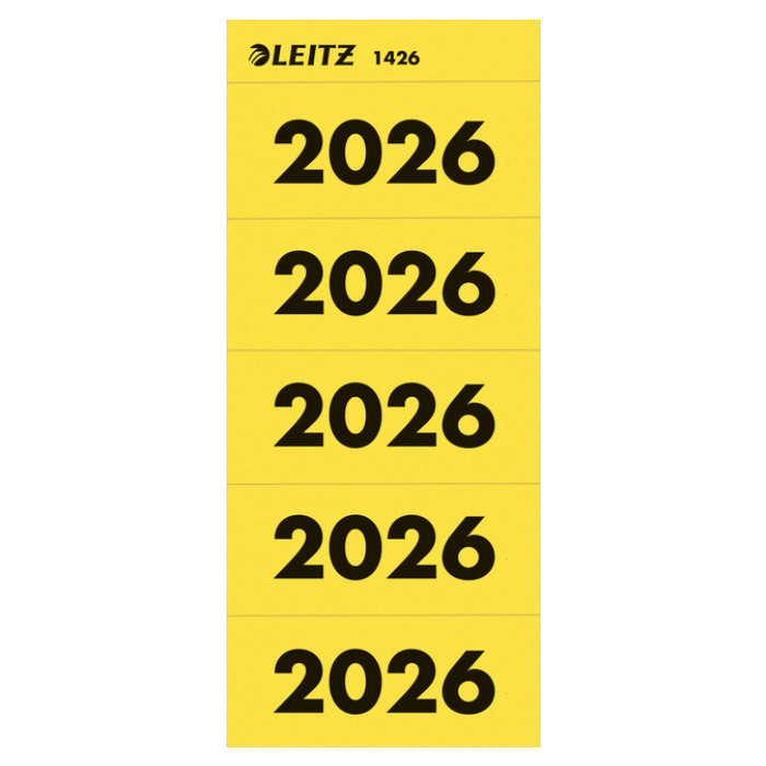 Rugetiket Leitz 2026 geel 100 stuks