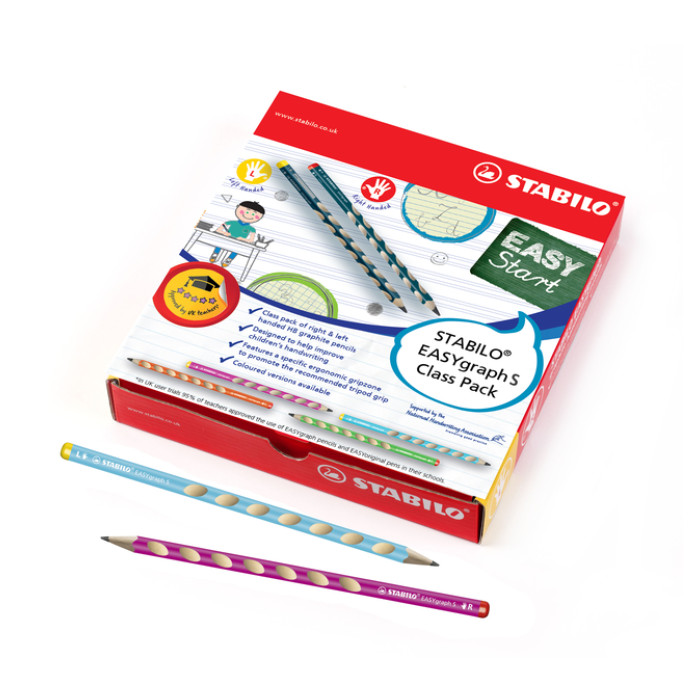 Potlood STABILO Easygraph S assorti 325 HB classpack à 48 stuks