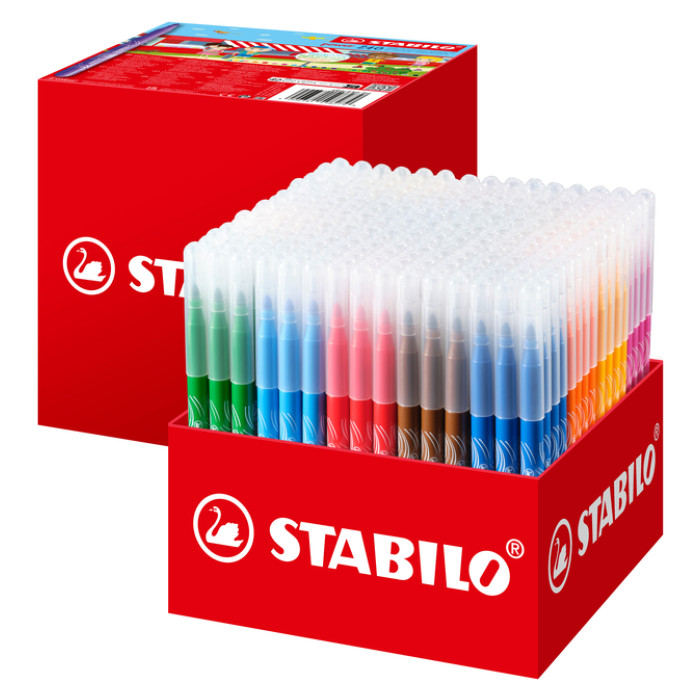Viltstift STABILO power 280 medium assorti classpack à 240 stuks