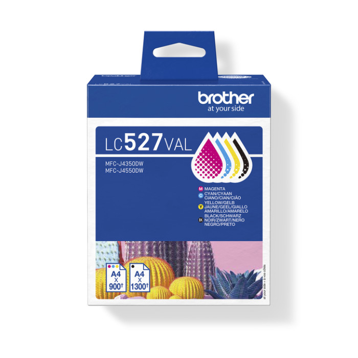Inktcartridge Brother LC-527 zwart + 3 kleuren