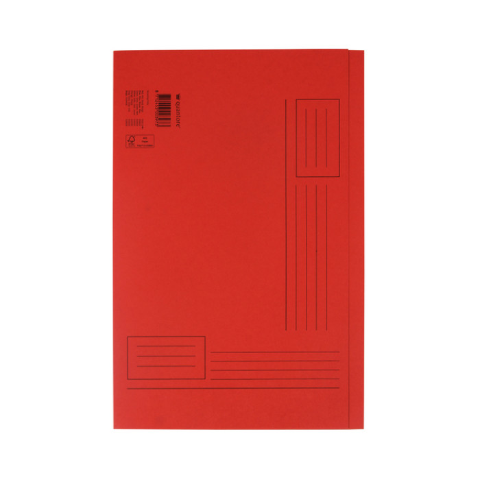 Vouwmap Quantore Folio ongelijke zijde 320gr rood